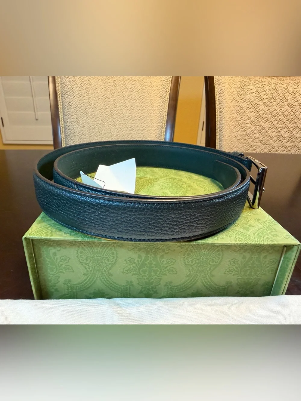 New Gucci Rectangle Buckle Logo Belt Size 44 / 110 cm Fits a Waist 40 - 44